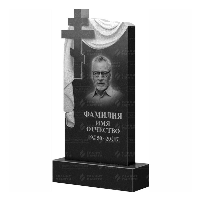 Памятники из гранита с крестом в Балаково | Гранитный памятник ФГ-085