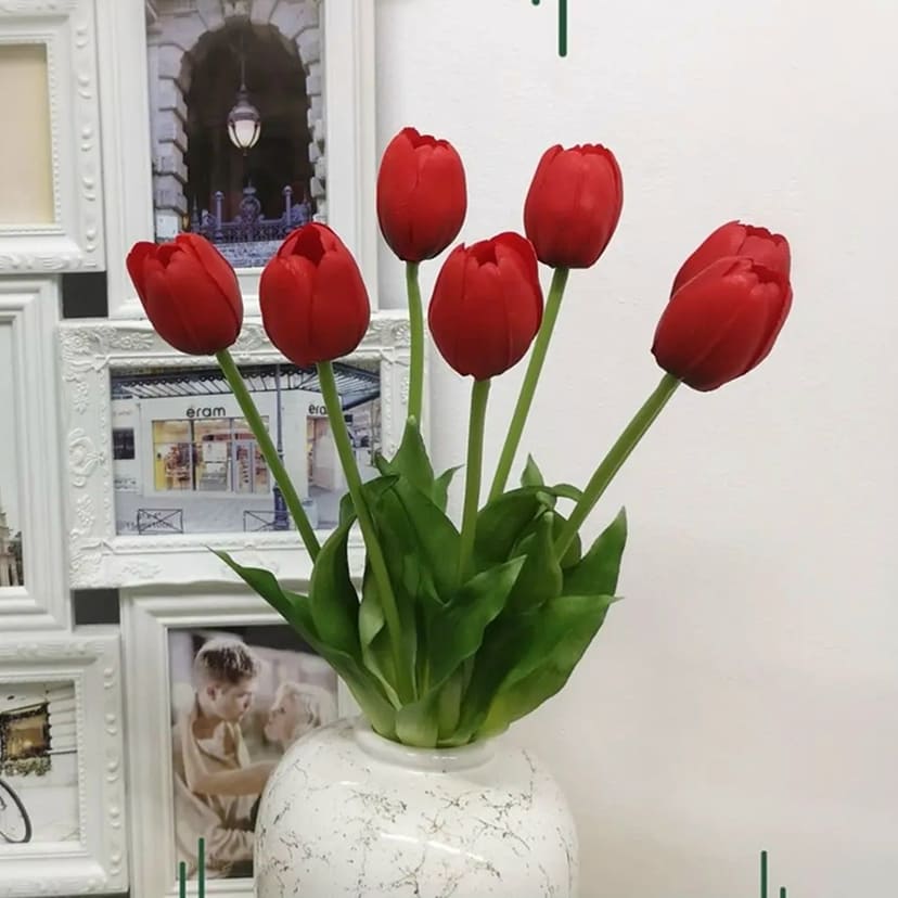Искусственные цветы в Балаково | Цветы искусственные «Тюльпаны», красные, букет