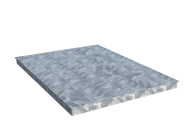 Площадки на могилу в Балаково | Площадка с вертикальной (10 см) мраморной облицовкой