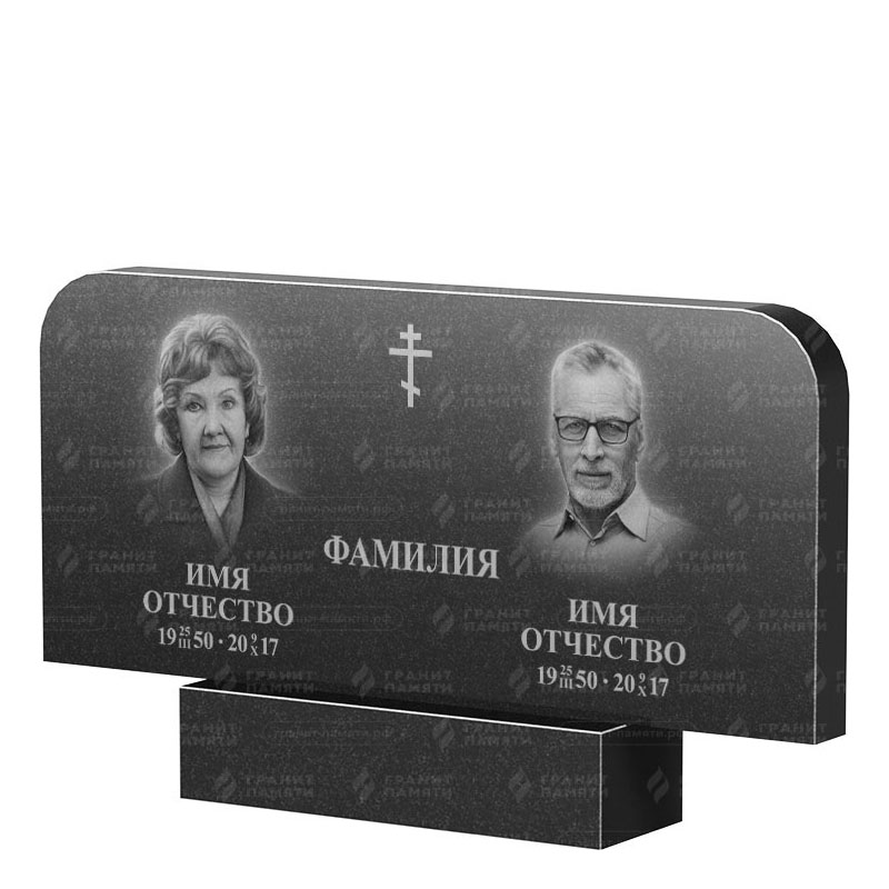 Памятники из гранита двойные в Балаково | Двойной гранитный памятник ФГ-254