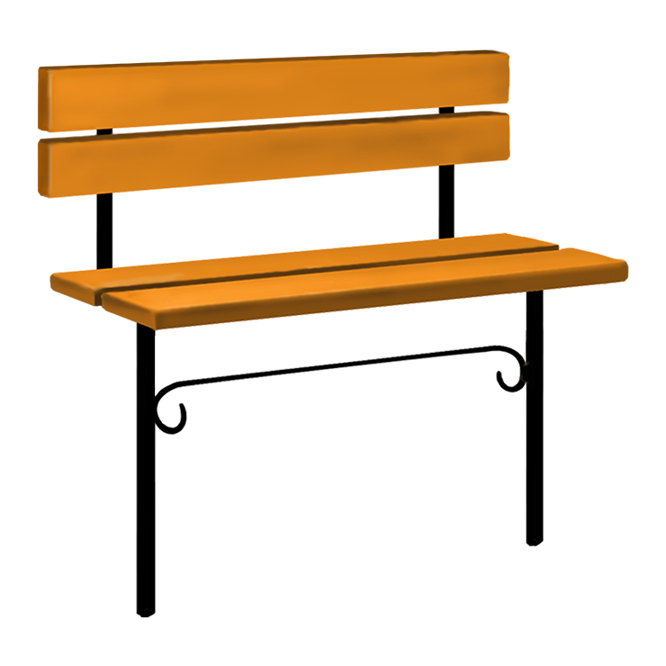 Металлические оградки, столы, скамейки в Балаково | Скамейка №4 со спинкой