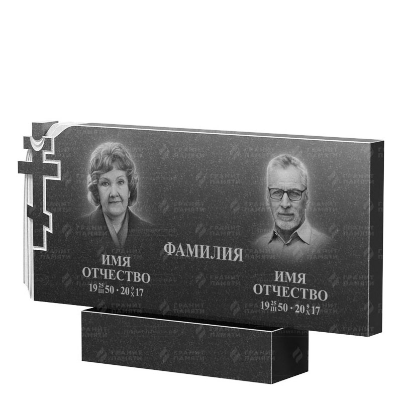 Памятники из гранита двойные в Балаково | Двойной гранитный памятник ФГ-139
