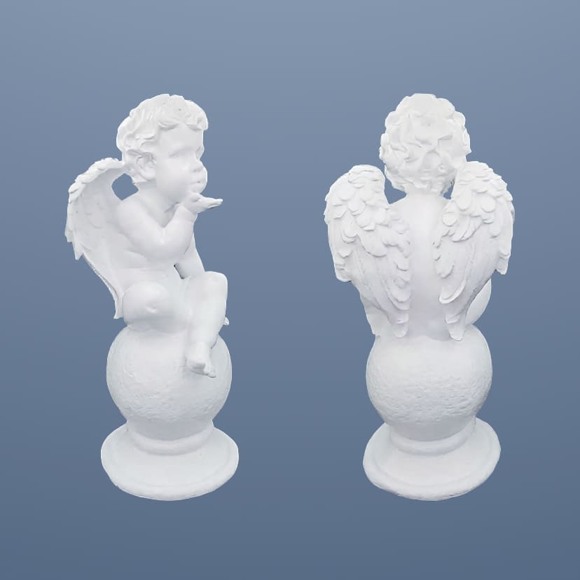 Скульптуры из искусственного мрамора в Балаково | Скульптура ангел на шаре №2