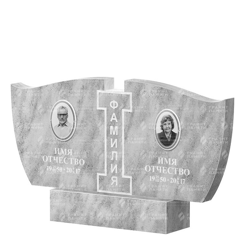 Памятники из мрамора в Балаково | Двойной мраморный памятник ФМ-138