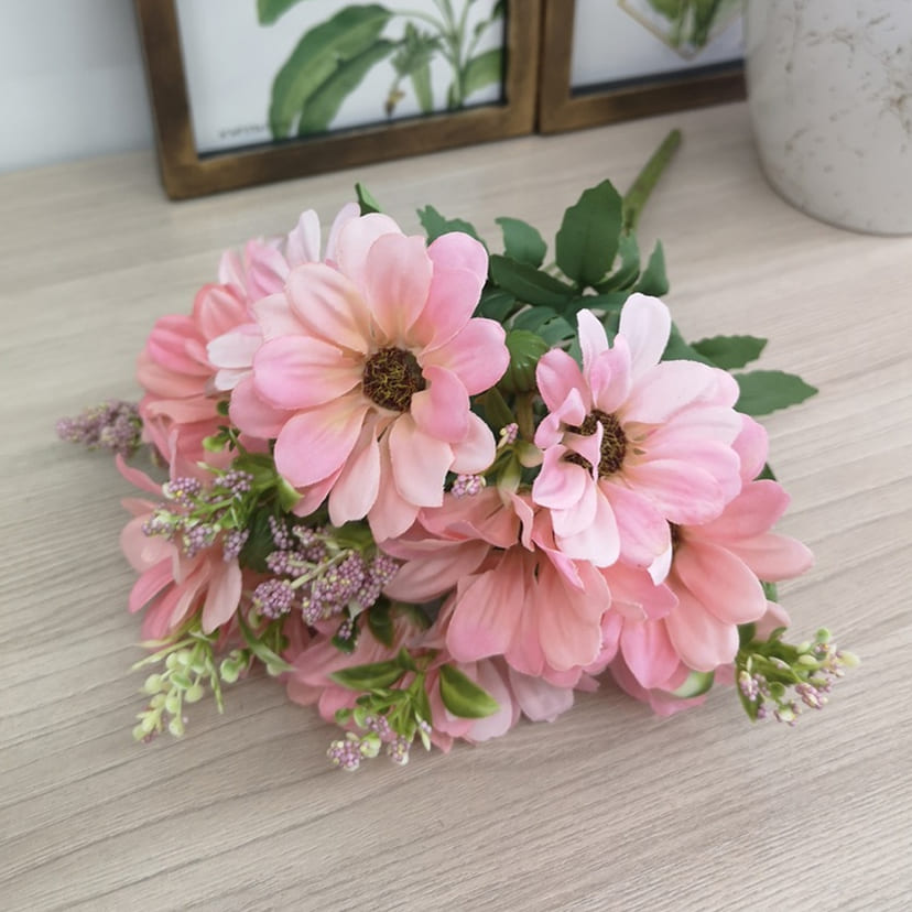 Искусственные цветы в Балаково | Цветы искусственные «Ромашки с бутонами», розовые, букет