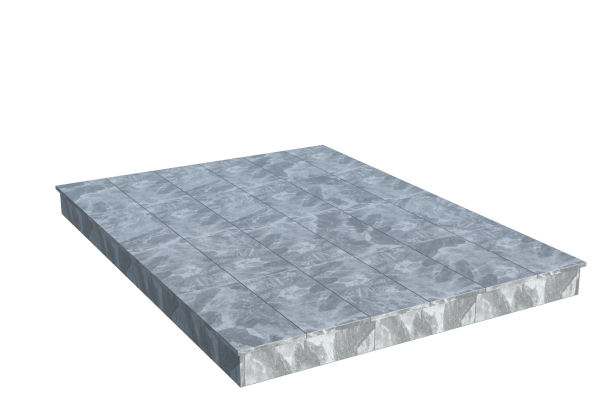 Площадки на могилу в Балаково | Площадка с вертикальной (15 см) мраморной облицовкой