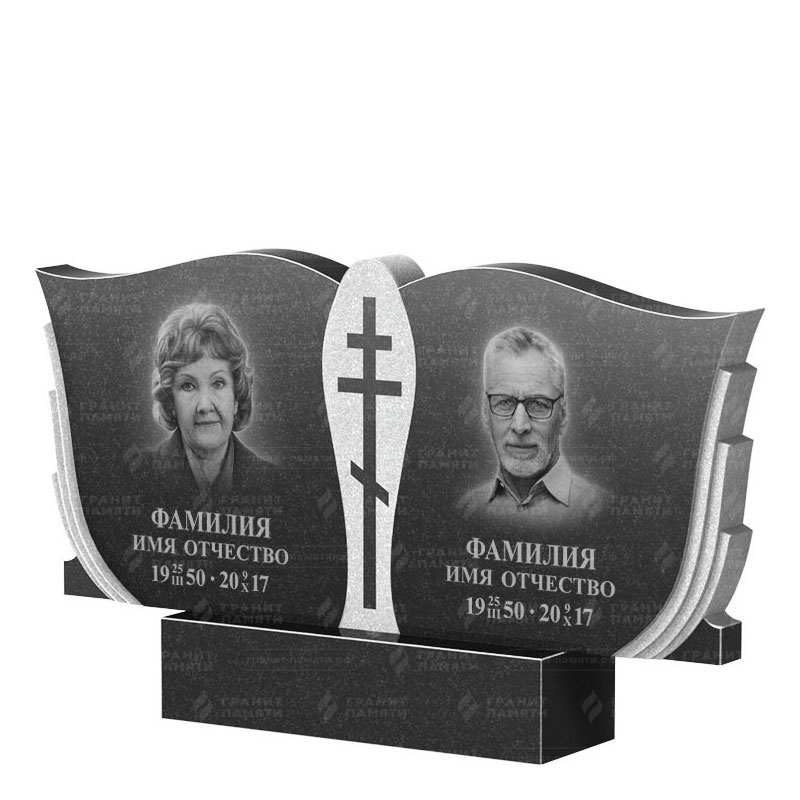 Памятники из гранита двойные в Балаково | Двойной гранитный памятник ФГ-136