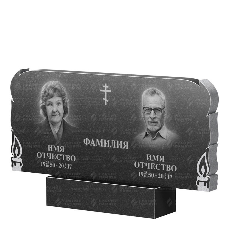 Памятники из гранита двойные в Балаково | Двойной гранитный памятник ФГ-133