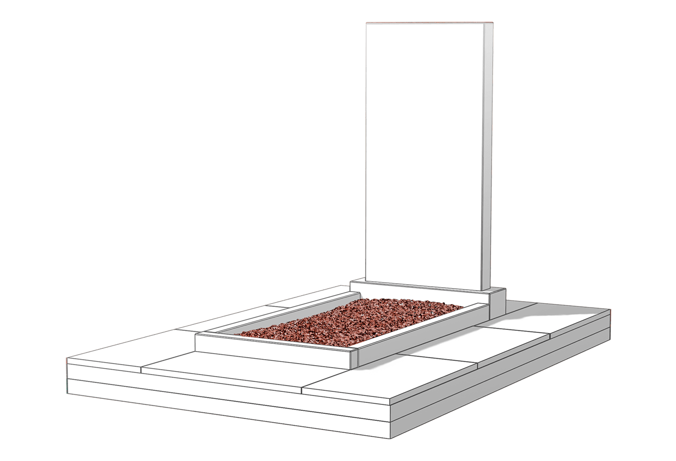 Засыпка цветника камушками в Балаково