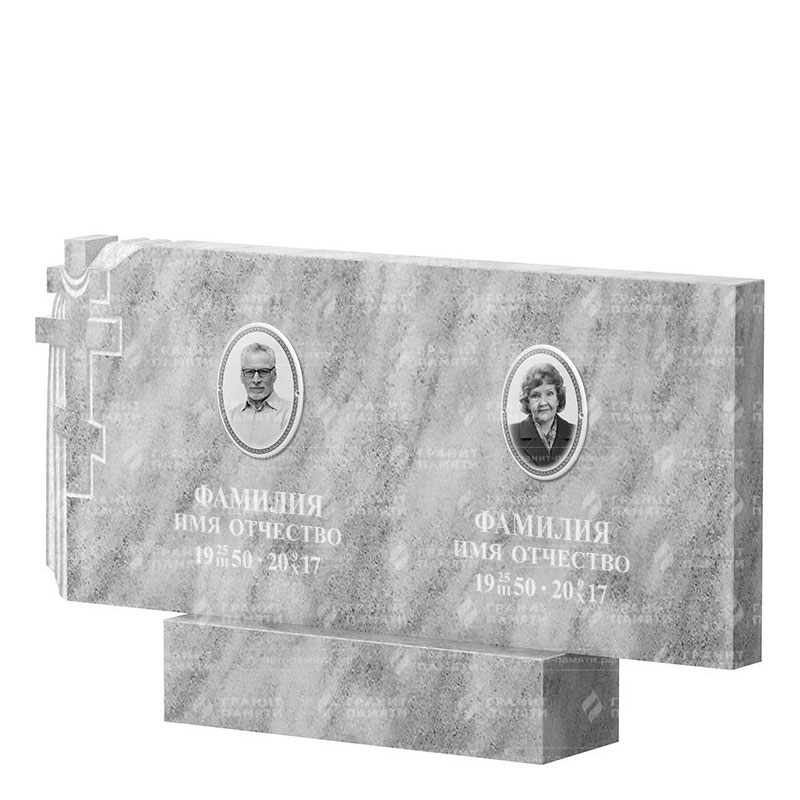 Памятники из мрамора в Балаково | Двойной мраморный памятник ФМ-139