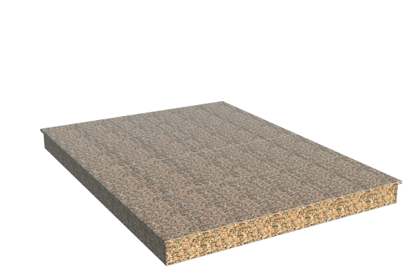 Площадки на могилу в Балаково | Площадка с вертикальной (15 см) облицовкой Южно-султаевским гранитом