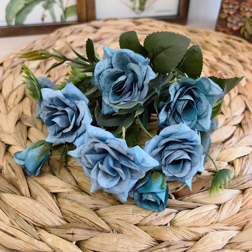 Искусственные цветы в Балаково | Цветы искусственные «Розы», синие, букет