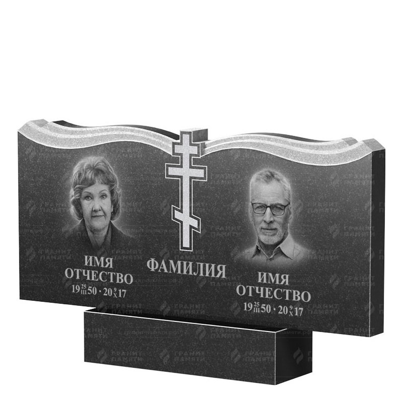 Гранитные памятники в Балаково | Двойной гранитный памятник ФГ-262