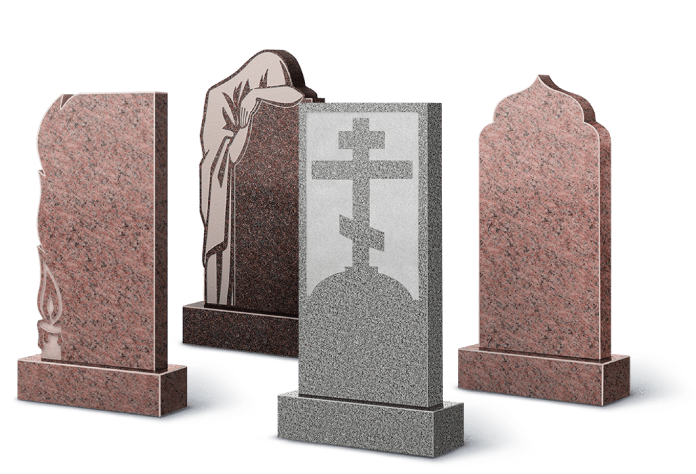 Скидки до 30% на памятники из цветного гранита