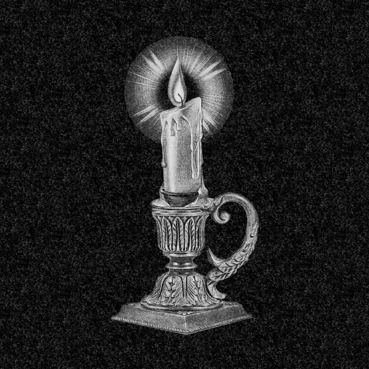 Свечи | Рисунок свеча с потеками воска в подсвечнике, СВ-015