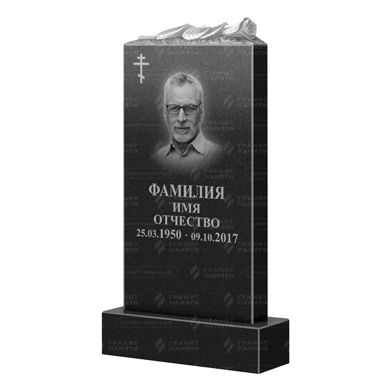 Памятники из гранита с цветами в Балаково | Гранитный памятник ФГ-105