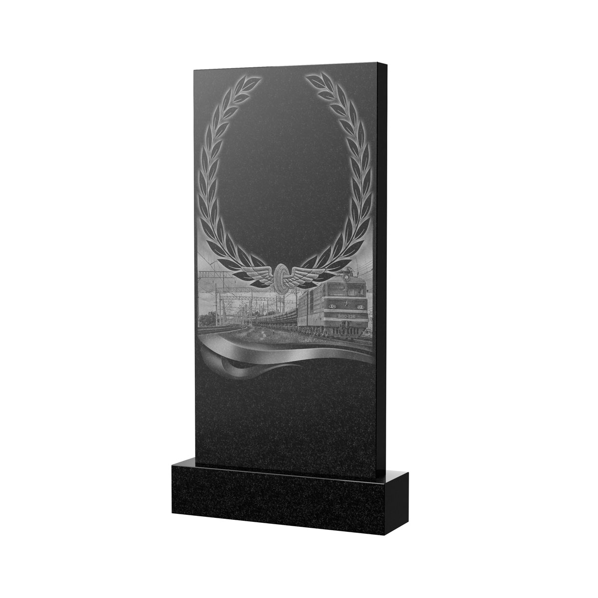 Художественное оформление памятника в Балаково | Художественное оформление на гранитную стелу, рисунок ВХО-054