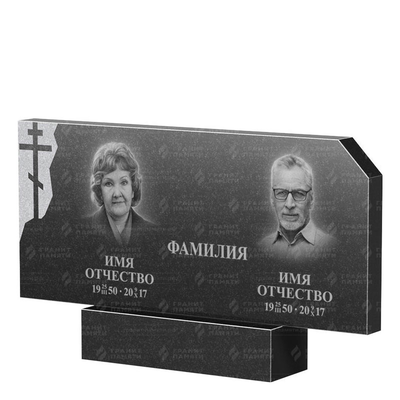 Памятники из гранита двойные в Балаково | Двойной гранитный памятник ФГ-134