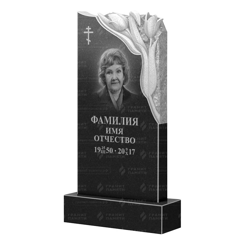 Памятники из гранита с цветами в Балаково | Гранитный памятник ФГ-113